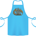 Devil Dragon Skeleton Fantasy Skull Demon Cotton Apron 100% Organic Turquoise