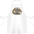 Devil Dragon Skeleton Fantasy Skull Demon Cotton Apron 100% Organic White