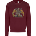 Devil Dragon Skeleton Fantasy Skull Demon Kids Sweatshirt Jumper Maroon