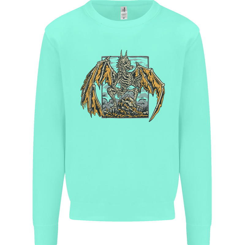 Devil Dragon Skeleton Fantasy Skull Demon Kids Sweatshirt Jumper Peppermint