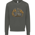 Devil Dragon Skeleton Fantasy Skull Demon Kids Sweatshirt Jumper Storm Grey