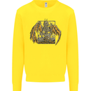 Devil Dragon Skeleton Fantasy Skull Demon Kids Sweatshirt Jumper Yellow
