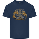 Devil Dragon Skeleton Fantasy Skull Demon Kids T-Shirt Childrens Navy Blue