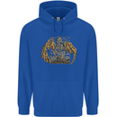 Devil Dragon Skeleton Fantasy Skull Demon Mens 80% Cotton Hoodie Royal Blue