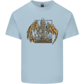 Devil Dragon Skeleton Fantasy Skull Demon Mens Cotton T-Shirt Tee Top Light Blue