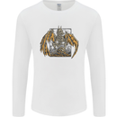 Devil Dragon Skeleton Fantasy Skull Demon Mens Long Sleeve T-Shirt White