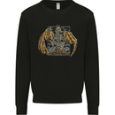Devil Dragon Skeleton Fantasy Skull Demon Mens Sweatshirt Jumper Black