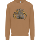 Devil Dragon Skeleton Fantasy Skull Demon Mens Sweatshirt Jumper Caramel Latte