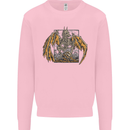 Devil Dragon Skeleton Fantasy Skull Demon Mens Sweatshirt Jumper Light Pink