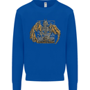 Devil Dragon Skeleton Fantasy Skull Demon Mens Sweatshirt Jumper Royal Blue