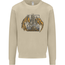 Devil Dragon Skeleton Fantasy Skull Demon Mens Sweatshirt Jumper Sand