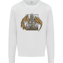 Devil Dragon Skeleton Fantasy Skull Demon Mens Sweatshirt Jumper White