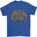 Devil Dragon Skeleton Fantasy Skull Demon Mens T-Shirt Cotton Gildan Royal Blue