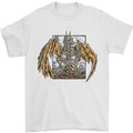 Devil Dragon Skeleton Fantasy Skull Demon Mens T-Shirt Cotton Gildan White