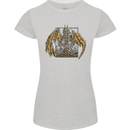 Devil Dragon Skeleton Fantasy Skull Demon Womens Petite Cut T-Shirt Sports Grey