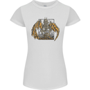 Devil Dragon Skeleton Fantasy Skull Demon Womens Petite Cut T-Shirt White