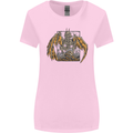 Devil Dragon Skeleton Fantasy Skull Demon Womens Wider Cut T-Shirt Light Pink