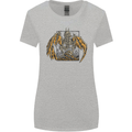 Devil Dragon Skeleton Fantasy Skull Demon Womens Wider Cut T-Shirt Sports Grey