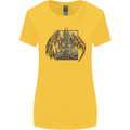 Devil Dragon Skeleton Fantasy Skull Demon Womens Wider Cut T-Shirt Yellow