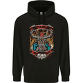 Devil Head Motorcycle Motorbike Biker Mens Hoodie Black