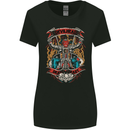 Devil Head Motorcycle Motorbike Biker Womens Wider Cut T-Shirt Black