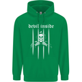 Devil Inside Grim Reaper Satan Skull Gothic Childrens Kids Hoodie Irish Green