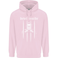 Devil Inside Grim Reaper Satan Skull Gothic Childrens Kids Hoodie Light Pink