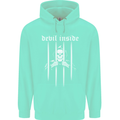 Devil Inside Grim Reaper Satan Skull Gothic Childrens Kids Hoodie Peppermint