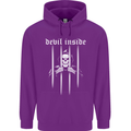 Devil Inside Grim Reaper Satan Skull Gothic Childrens Kids Hoodie Purple