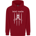 Devil Inside Grim Reaper Satan Skull Gothic Childrens Kids Hoodie Red