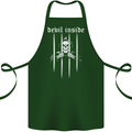 Devil Inside Grim Reaper Satan Skull Gothic Cotton Apron 100% Organic Forest Green