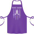 Devil Inside Grim Reaper Satan Skull Gothic Cotton Apron 100% Organic Purple
