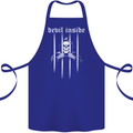 Devil Inside Grim Reaper Satan Skull Gothic Cotton Apron 100% Organic Royal Blue