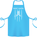 Devil Inside Grim Reaper Satan Skull Gothic Cotton Apron 100% Organic Turquoise