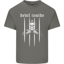 Devil Inside Grim Reaper Satan Skull Gothic Kids T-Shirt Childrens Charcoal