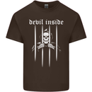 Devil Inside Grim Reaper Satan Skull Gothic Kids T-Shirt Childrens Chocolate