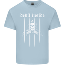 Devil Inside Grim Reaper Satan Skull Gothic Kids T-Shirt Childrens Light Blue