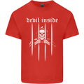 Devil Inside Grim Reaper Satan Skull Gothic Kids T-Shirt Childrens Red