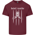 Devil Inside Grim Reaper Satan Skull Gothic Mens Cotton T-Shirt Tee Top Maroon