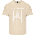 Devil Inside Grim Reaper Satan Skull Gothic Mens Cotton T-Shirt Tee Top Natural