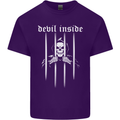 Devil Inside Grim Reaper Satan Skull Gothic Mens Cotton T-Shirt Tee Top Purple
