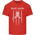Devil Inside Grim Reaper Satan Skull Gothic Mens Cotton T-Shirt Tee Top Red