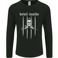 Devil Inside Grim Reaper Satan Skull Gothic Mens Long Sleeve T-Shirt Black