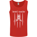 Devil Inside Grim Reaper Satan Skull Gothic Mens Vest Tank Top Red
