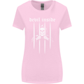 Devil Inside Grim Reaper Satan Skull Gothic Womens Wider Cut T-Shirt Light Pink