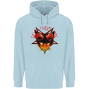 Devil Inside Me Satanic Cat Demon Evil Childrens Kids Hoodie Light Blue