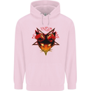 Devil Inside Me Satanic Cat Demon Evil Childrens Kids Hoodie Light Pink