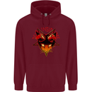 Devil Inside Me Satanic Cat Demon Evil Childrens Kids Hoodie Maroon