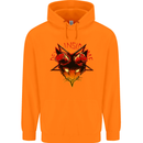 Devil Inside Me Satanic Cat Demon Evil Childrens Kids Hoodie Orange