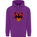 Devil Inside Me Satanic Cat Demon Evil Childrens Kids Hoodie Purple